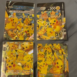 Pikachu V-UNION Complete 4-Card Set 025–028/028 s8a 25th Anniversary – Japanese